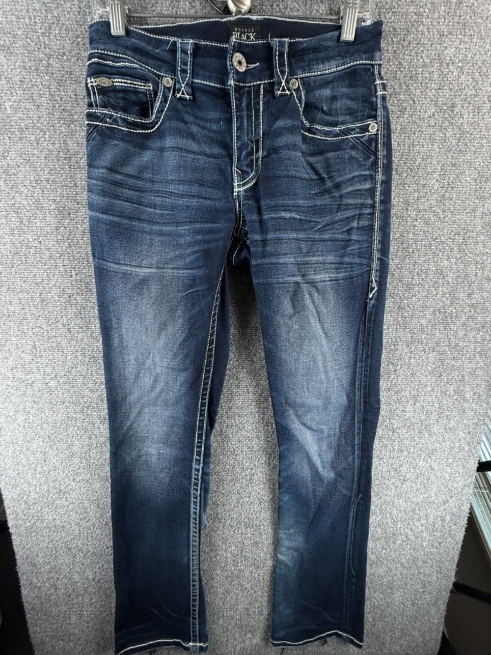 Buckle Black Fit No. 3 Bootcut Leg Jeans Stretch Dark Wash Denim ACTL 28X32